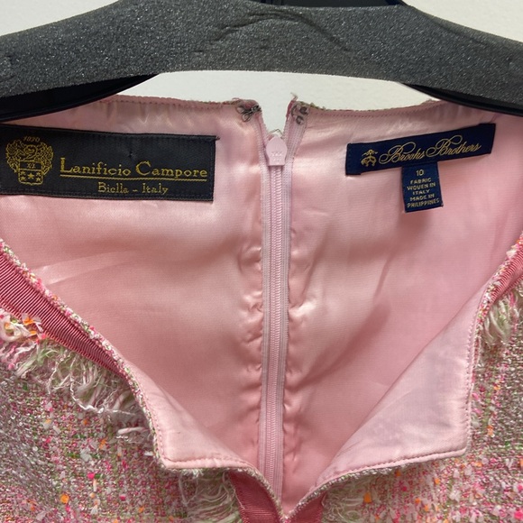 Preppy Pink Tweed Dress by Brooks Brothers - Lanificio Campore collection - Picture 6 of 7